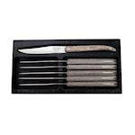 Innovation Line Steak knives Grey pakka with smooth blade